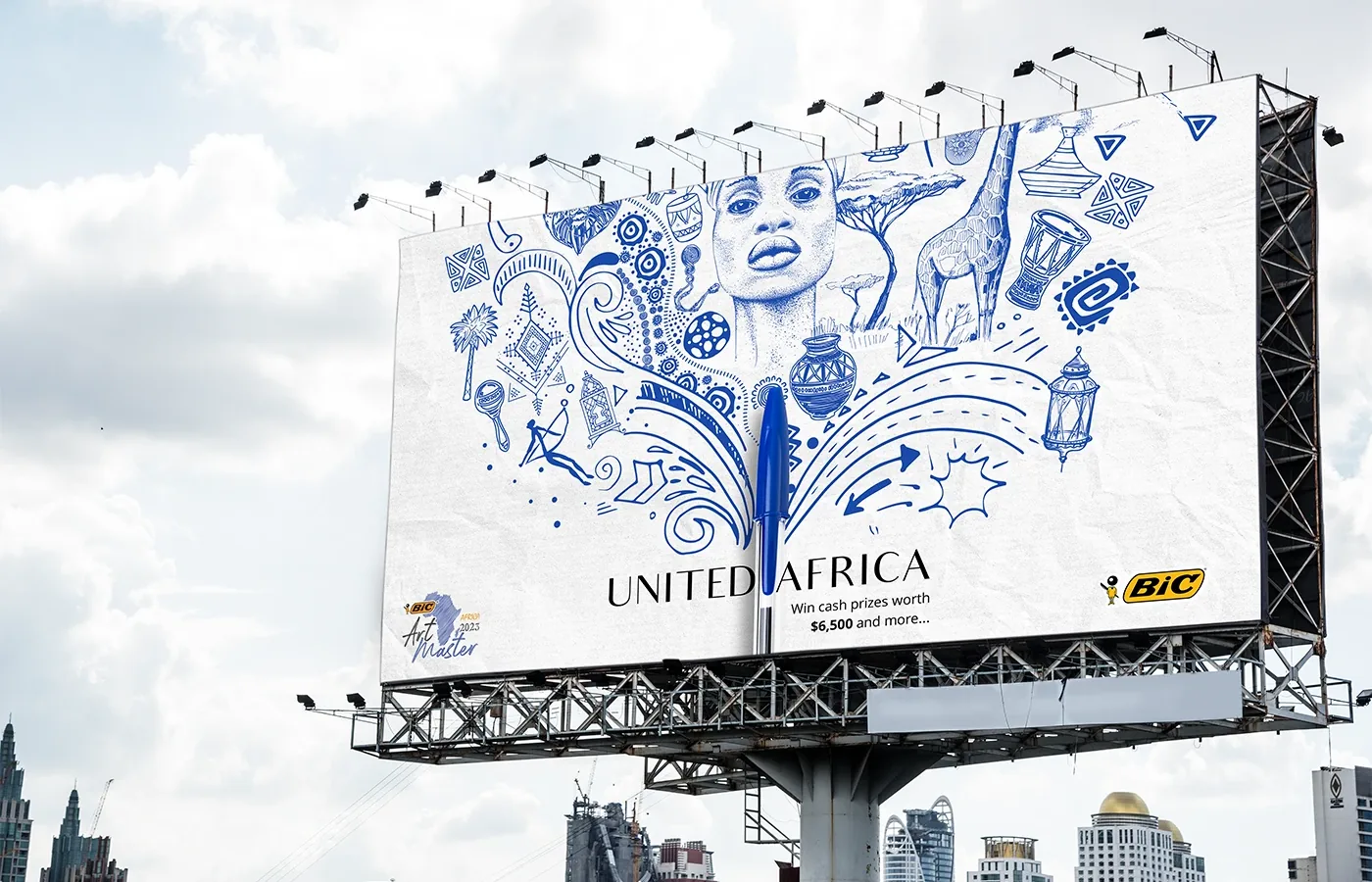 BIC United Africa billboard campaign in an urban setting