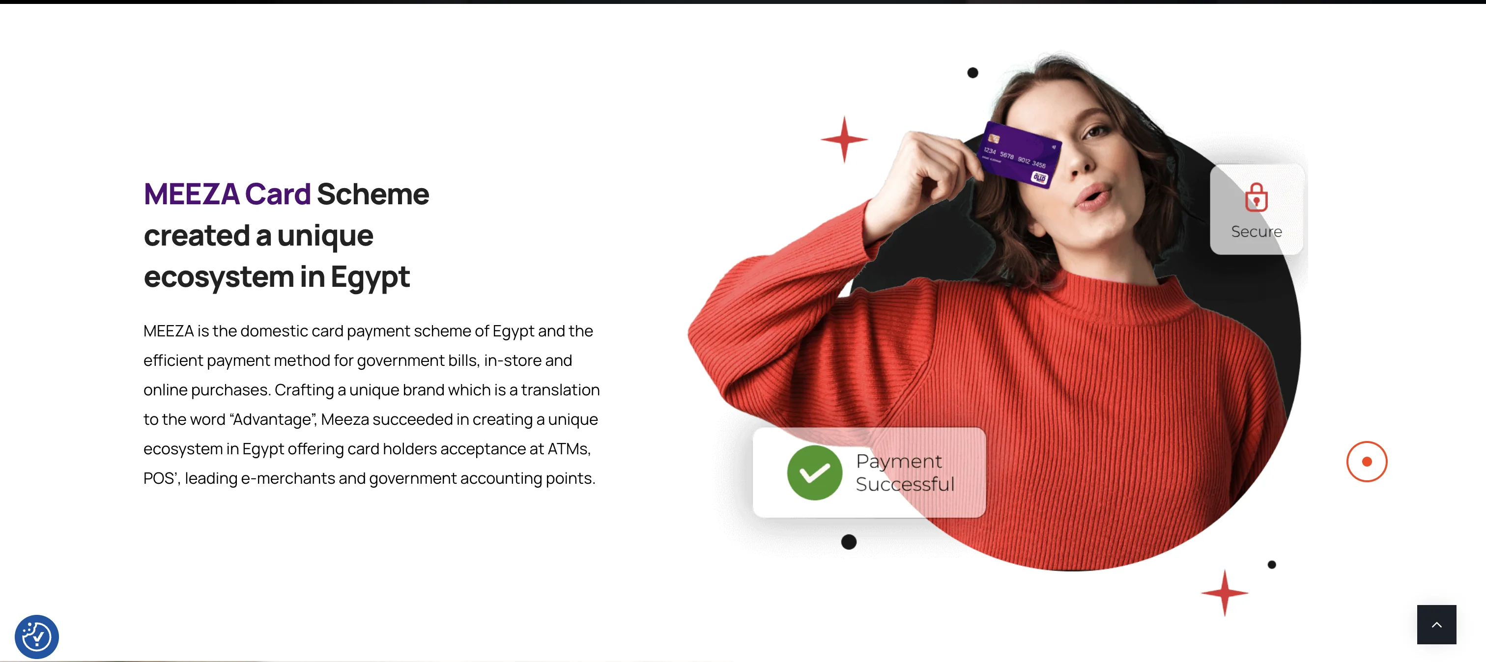 EBC Meeza card scheme section explaining Egypt's domestic card payment scheme