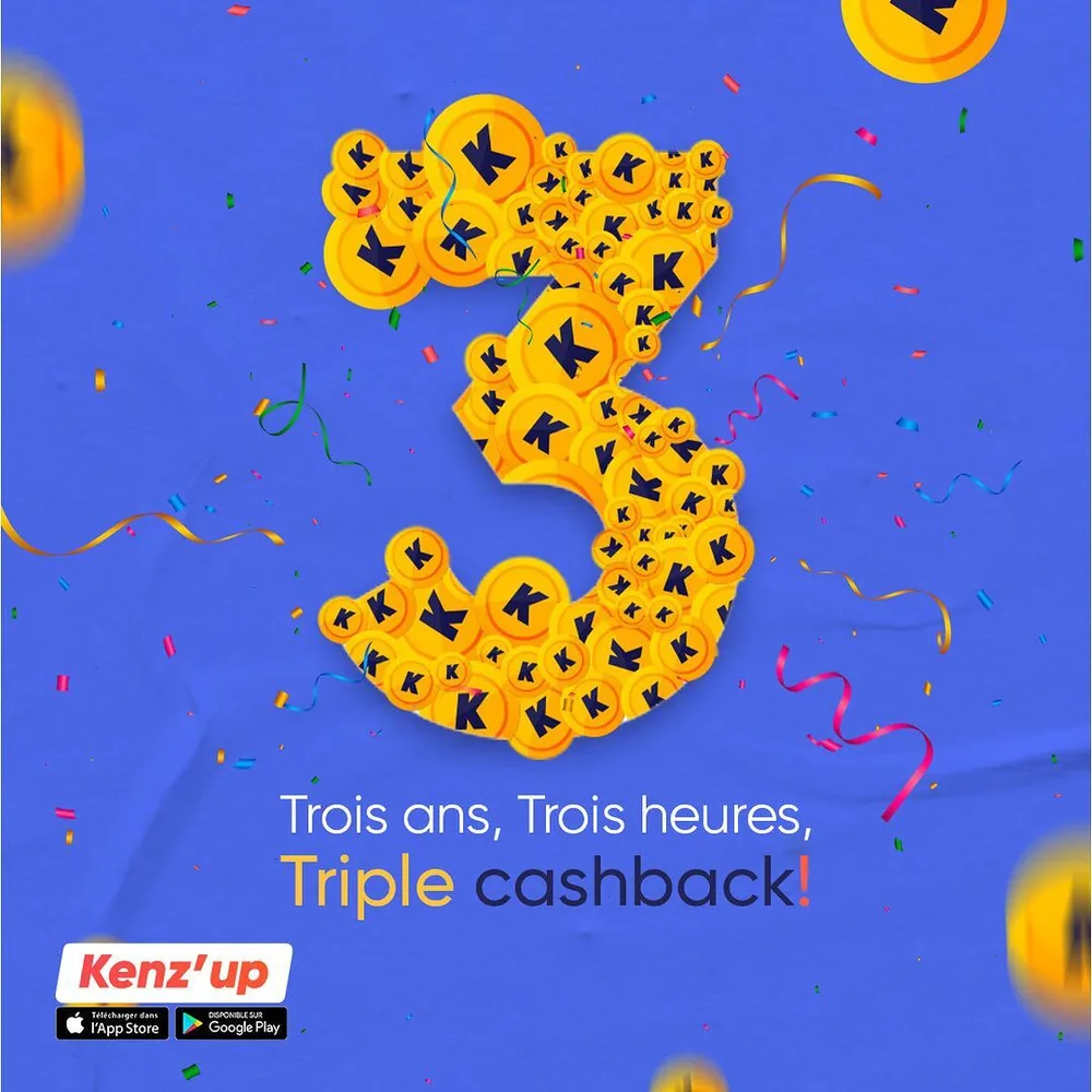 Kenz'up 3 years, 3 hours, triple cashback campaign