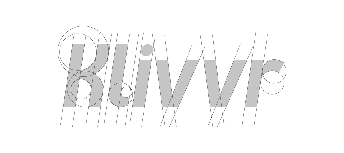 Klivvr wordmark construction and grid study