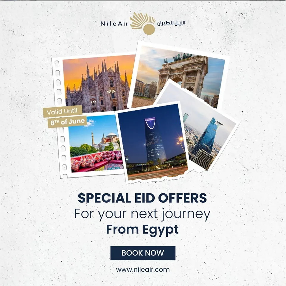 Nile Air Special Eid Offers collage of destinations